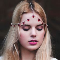 Unwind by Yellow Chimes Silver Toned Red Heart Shaped Head Chain-88