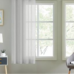 Cortina White Self Design Sheer Window Curtain-55