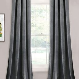 Sparrow world Grey Velvet Black Out Window  Curtain-3