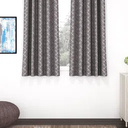 Story@home Grey & White Black Out Window Curtain-image-14
