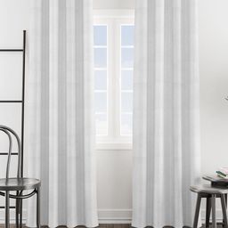 HOMEMONDE 2-Pcs White Velvet Room Darkening Window Curtains-15