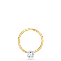 KUBERBOX Bezel 18KT Gold Diamond Studded Nose Pin-0.2g-image-44