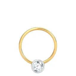 KUBERBOX 18KT Gold Diamond-Studded Nose Pin-0.26gm-45