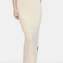 Zivame Women Beige Solid Saree Shapewear-image-48
