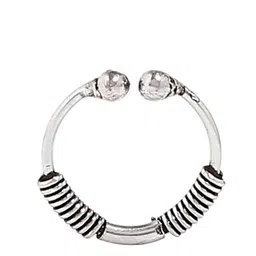 Abhooshan 92.5 Sterling Silver Clip-On Ring Nosepin image 1