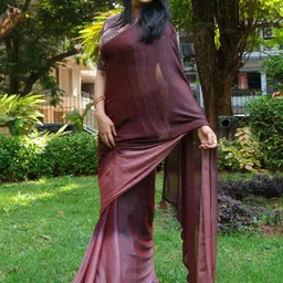 Anouk Ombre Sequinned Pure Chiffon Saree image 1