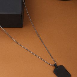 Natures Buggy Men Silver-Toned & Black Brass Silver-Plated Chain-image-45