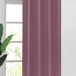 URBAN SPACE Purple 2-Pieces Black Out Long Door Curtains-12