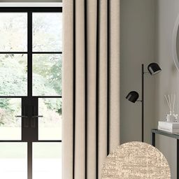 Nefertiti Home Brown 2 Pcs Floral Black Out Long Door Curtain-image-85