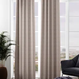 BIANCA Beige & White Set of 2 Door Curtain-7