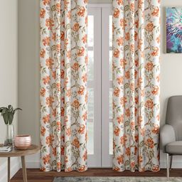Soumya Rust Orange & White Single Door Curtain-2