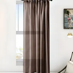 THE CONVERSION Brown Sheer Long Door Curtain-image-53
