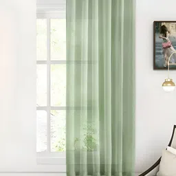 THE CONVERSION Green Sheer Long Door Curtain-image-70