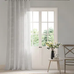 DDecor Grey Sheer Long Door Curtain-image-47