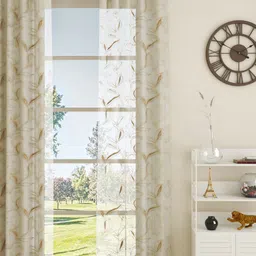 GM White & Brown Single Door Curtain-picture-43
