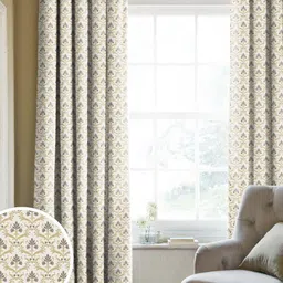 CASABLEU Brown Set of 2 Geometric Door Curtain-image-35