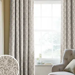 CASABLEU Brown Set of 2 Geometric Door Curtain-image-6