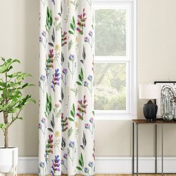 SEJ by Nisha Gupta White & Green Floral Long Door Curtain-picture-10