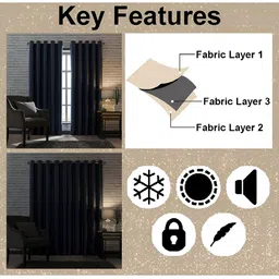 Nefertiti Home Pink 2 Pieces Eyelet Room Darkening Door Curtain-picture-30