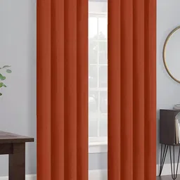 Nefertiti Home Rust 2 Pieces Blackout Door Curtains-image-48