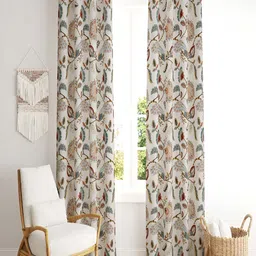 tundwal's White & Green 2 Pieces Floral Printed Cotton Room Darkening Door Curtains-picture-23