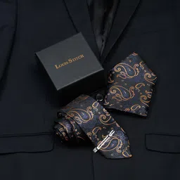 LOUIS STITCH Men Silk Necktie Accessory Gift Set-image-99