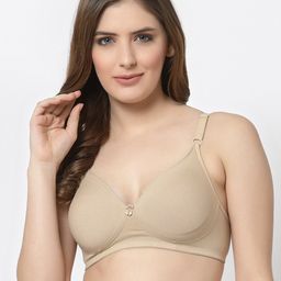 Prag & Co Women Nude-Coloured Anti Odour T-Shirt Bra-image-71