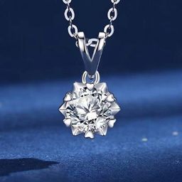 Jewels Galaxy Silver-Plated Stone-Studded Pendant With Chain-image-87
