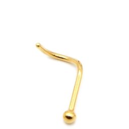 Abhooshan 92.5 Sterling Silver Gold-Plated Stud Nosepin-image-51