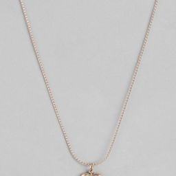 Carlton London Rose Gold-Plated Heart Shaped Pendant with Chain-31