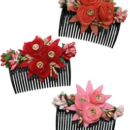 Krelin Women Set of 3 Embellished Comb Pins-27