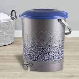 Kuber Industries Set Of 2 Printed Pedal Dustbin With Handle image 2