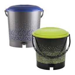 Kuber Industries Set Of 2 Printed Pedal Dustbin With Handle image 5