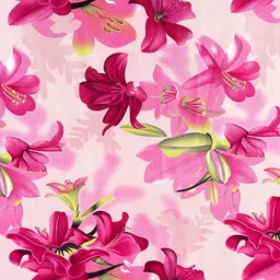 Cortina Pink Set of 2 Floral Printed Window Curtains image 3