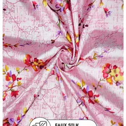 kopa BIANCA Pink & Red Set of 2 Floral Window Curtains image 2