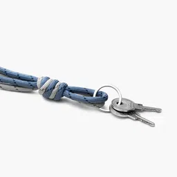 DailyObjects Blu & Grey Textured Key chain image 4