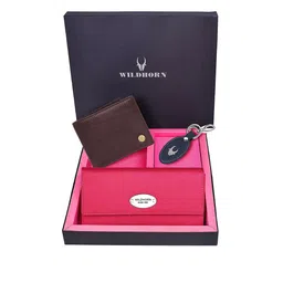 WildHorn Unisex Pink & Brown Textured Accessory Gift Set-image-39