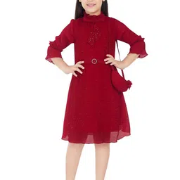Peppermint Mock Neck Fit And Flare  Dress-image-46