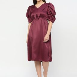 Smarty Pants Above The Keyboard Puff Sleeves Fit & Flare Dress-16