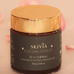SKIVIA Cocoalicious 2-In-1 Face Wash & Scrub with Niacinamide & Vitamin E - 100 g image 1