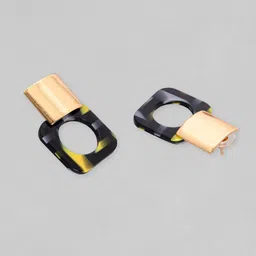 Rubans Voguish Gold - Plated Geometric Resin Studs image 5