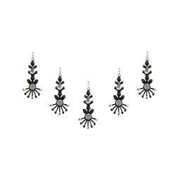Comet Busters Black Embellished Bindis - 5 Pcs-39