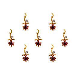 Comet Busters Set of 7 Maroon Embellished Bindis-8