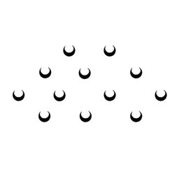 Comet Busters Set Of 12 Black Bindis-19
