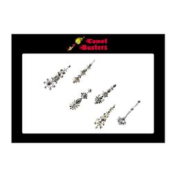 Comet Busters Silver-Toned Stone Studded Bindis - 6 Pcs-18
