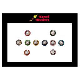 Comet Busters Set of 10 Embellished Designer Bindis - Multicoloured-9