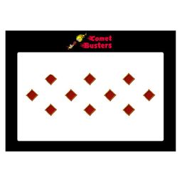 Comet Busters 10 Pcs Reusable Beaded Designer Bindis - Red-25