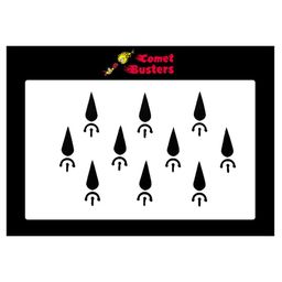 Comet Busters 10 Pcs Black Reusable Bindi-53