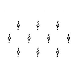 Comet Busters 10 Pcs Black Reusable Bindi-16
