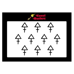 Comet Busters 10 Pcs Reusable Designer Bindis - Black-38